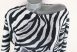Zebra mintás lezser kötött ruha 