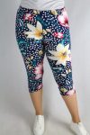   Színes virágos térd leggings S/L , XL/XXL,3XL/4XL, 5XL/6XL