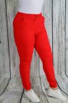 Sztreccses anyagú divatos nadrág S/M, L/XL-piros