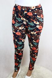 Virágos tavaszi leggings vékony M/XXL , 3XL/5XL -