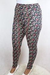 Virágos tavaszi leggings vékony M/XXL , 3XL/5XL -