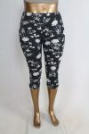   Színes virágos térd leggings S/L, XL/XXL, 3XL/4XL, 5XL/6XL