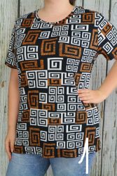 Görögmintás felső M,L,XL,2XL,3XL,4XL - 2 színben 