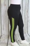 Oldalt csíkos,neccbetétes sportos leggings M/L és XL/XXL