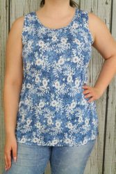 ----------Virágos ujjatlan felső L, XL, 2XL,3XL,4XL