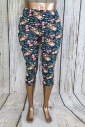 Színes virágos térd leggings S/L , XL/XXL,3XL/4XL, 5XL/6XL