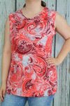   ----------Színes mintás  ujjatlan felső L, XL, 2XL, 3XL,4XL