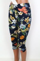 Színes virágos térd leggings S/L , XL/XXL,3XL/4XL, 5XL/6XL