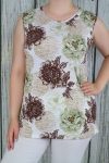   ------------Színes virágos ujjatlan felső L, XL, 2XL, 3XL,4XL