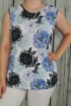   ------------Színes virágos ujjatlan felső L, XL, 2XL, 3XL,4XL