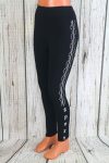 Oldalt mintás leggings -SPORT felrattal  S/M és L/XL