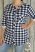 Elöl végig gombos csinos hosszított kockás felső  -- XL, 2XL