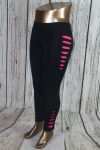   Fekete leggings-színes "szaggatott" hatású mintával M/L és XL/XXL