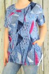 Színes mintás zsebes tunika XL, 2XL, 3XL,4XL,5XL,6XL