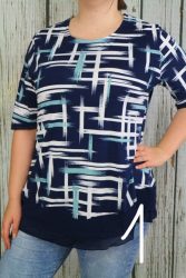 Nagyon csinos mintás felső XL, 2XL, 3XL, 4XL, 5XL, 6XL