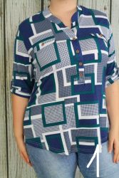 Csinos mintás  felső M,  L, XL, 2XL ,3XL ,4XL, 5XL - 3 színben 