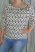 Csinos mintás lezser felső,nyakánál megkötős díszítéssel XL, 2XL ,3XL ,4XL