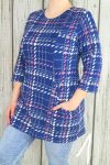 Csinos mintás zsebes tunika L,XL, 2XL, 3XL,4XL