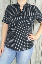 Csinos pöttyös felső XL, 2XL ,3XL ,4XL, 5XL, 6XL