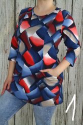 4- Csinos mintás zsebes tunika M, L, 2XL, 3XL,4XL
