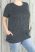Pöttyös zsebes tunika XL, 2XL, 3XL,4XL,5XL,6XL -fekete  alapon