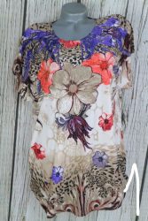 Virágos köves díszítésű felső L/XL és 2XL/3XL -4 szín