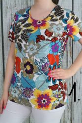 Színes virágos felső M ,L, XL, 2XL   - 2 szín