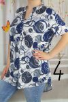   Csinos mintás rugalmas anyagú tunika 2XL/3XL, 4XL/5XL - 6 színben