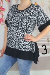 Csinos csípőnél bővülő felső  M/L és XL/XXL   - 4 színben 