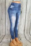   Farmerhatású vékony leggings S/L és XL/XXL-fekete.világoskék és sötétkék