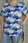   Színes virágos  moletti felső 4XL, 5XL, 6XL ,7XL ,8XL - 4 szín