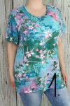   Színes virágos moletti felső 4XL, 5XL, 6XL ,7XL ,8XL - 3 szín