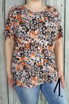   Színes apróvirágos moletti felső 4XL, 5XL, 6XL ,7XL ,8XL -4 szín