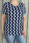   Csinos pöttyös mintás felső     L,  XL,  2XL  ,3XL  ,4XL  fekete és sötétkék 