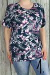   Színes virágos moletti felső 4XL, 5XL, 6XL ,7XL ,8XL - 3 szín