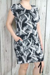 1-----Színes mintás rugalmas anyagú zsebes ruha M/L és XL/XXL - 5 színben