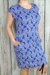   Színes mintás rugalmas anyagú zsebes ruha M/L és XL/XXL - 6 színben