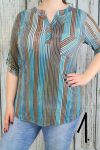Színes csíkos felső XL, 2XL ,3XL ,4XL, 5XL, 6XL