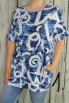   Rugalmas anyagú mintás zsebes tunika L/XL,   2XL/3XL,   4XL/5XL,   6XL/7XL