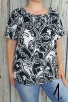   Mintás lenge felső,nyakánál gumis 4XL, 5XL, 6XL - 3 szín