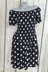 2----Pöttyös vállrahúzható nyári ruha M/L és xL/XXL