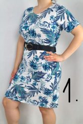 Színes levélmintás  ruha L, XL, 2XL, 3XL, 4XL