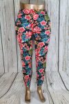   Virágmintás tavaszi ,nyári zsebes nadrág,leggings 3XL/4XL és 5XL/6XL