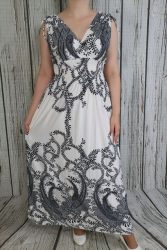 1- ---- Szépséges mintás maxi ruha M/L 