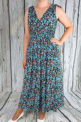 1---Csinos apróvirágos maxi ruha M/L