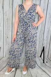 1---Csinos apróvirágos bő szárú overall M/L és xL/XXL