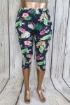  Színes levélmintás térd leggings S/L, XL/XXL, 3XL/4XL, 5XL/6XL