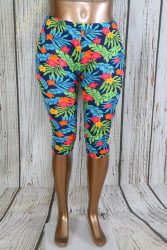 Színes virágos térd leggings S/L , XL/XXL,3XL/4XL, 5XL/6XL