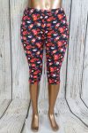   Színes virágmintás térd leggings S/L, XL/XXL, 3XL/4XL, 5XL/6XL