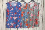   Színes mintás ujjatlan felső L, XL, 2XL, 3XL,4XL - 3 színben